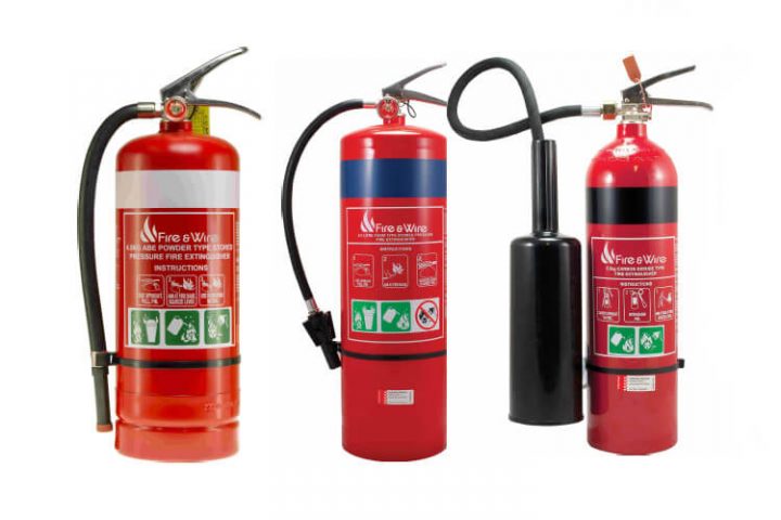 selection of fire extinguishers