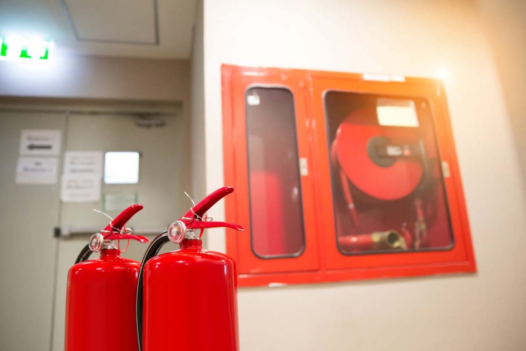 Fire safety protection in Melbourne. Fire extinguishers in commercial buildings.
